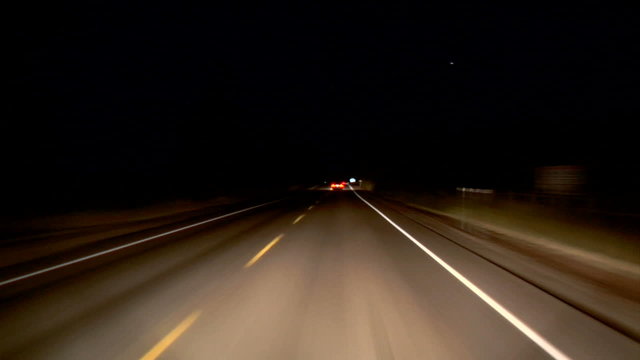 Driving Central Oregon Night