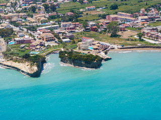 Aerial view on Sidari in Corfu Kerkyra