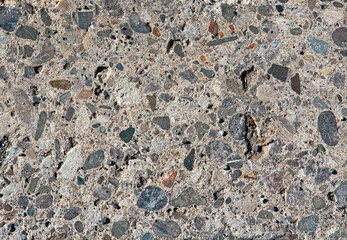 Colored pebbles pavement background