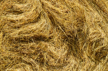 Hay bale close up