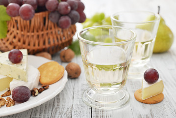Glass with wine