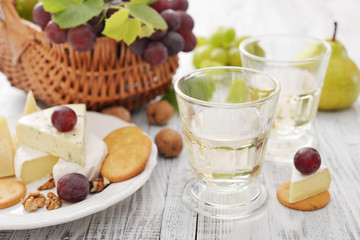 Glass with wine