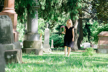 Walking in Cemetery