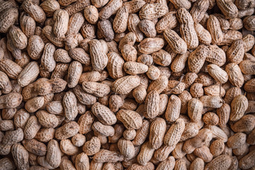 Fresh peanuts from the market on sale