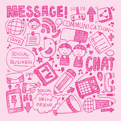 doodle communication background