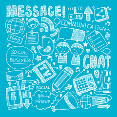 doodle communication background