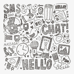 doodle communication background