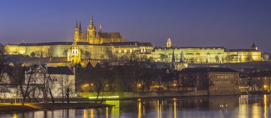 Old city in Prague in twilights