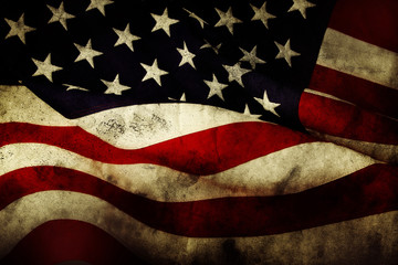 Fototapeta premium Grunge American flag