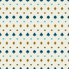 Seamless background of card suits