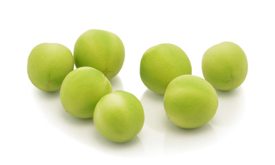 Pea Eggplants on white background