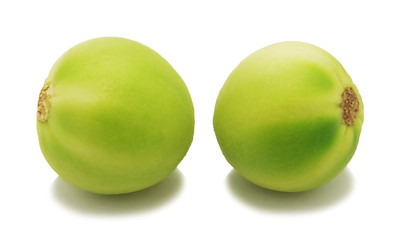 Pea Eggplants on white background