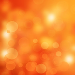 Orange bokeh abstract light background