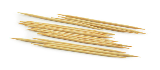 Many of the toothpick on a white background