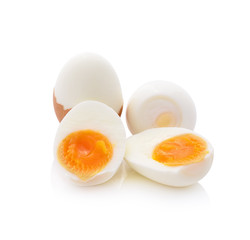 boiled egg isolated on white background