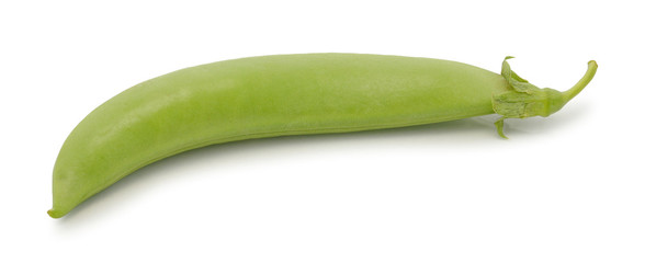 Green peas vegetable, isolated on white background