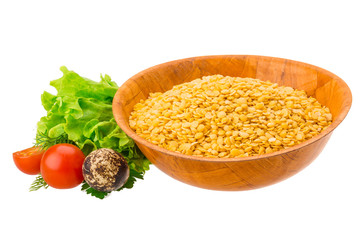 Yellow raw Lentils