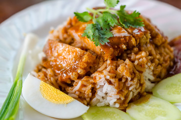 rice with roasted pork