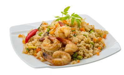 Fried rice with shrimps