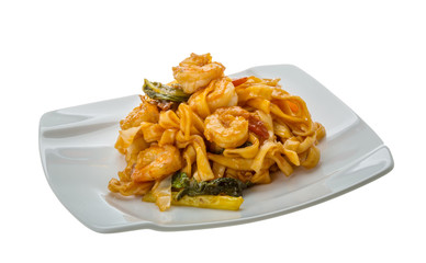Fried noodles with shrimps