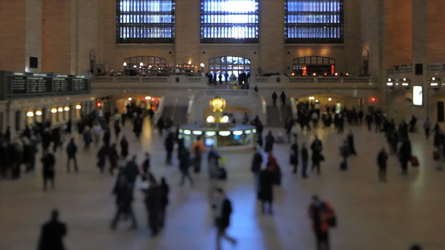 Grand Central Station People Tilt Shift