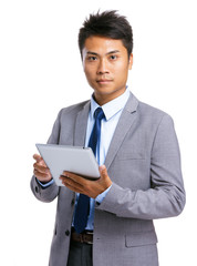 Businessman with tablet