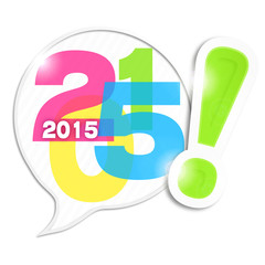 bulle mosaïque chiffres : 2015