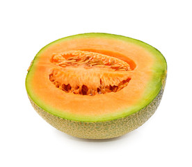 cantaloupe melon isolated on white background