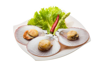 Grilled scallops