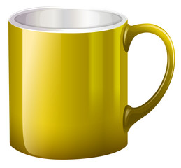 A big yellow mug