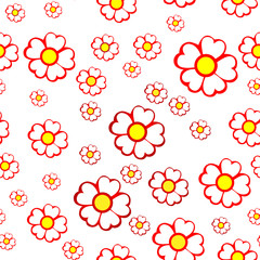 Seamless background of flowers