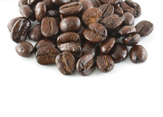 coffee bean on white background