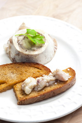 bone marrow with fried bread