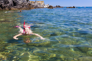 snorkeling in Mediterranean Sea, France