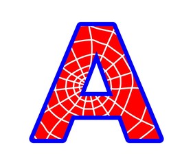 A letter - spider web alphabet