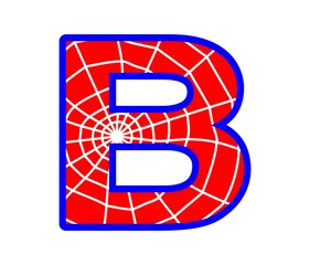 B letter - spider web alphabet © Tenica Florin