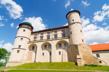 Fototapeta na wymiar View of Nowy Wisnicz castle, Poland