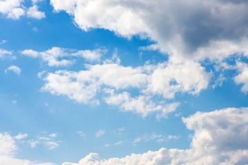 Naklejka na ściany i meble blue sky with clouds, close up