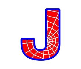 J letter - spider web alphabet © Tenica Florin