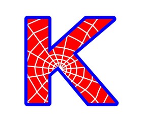 K letter - spider web alphabet © Tenica Florin