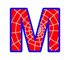 M letter - spider web alphabet © Tenica Florin