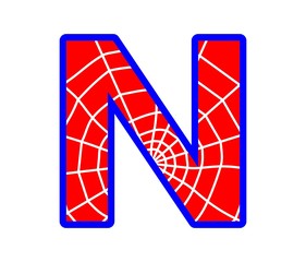N letter - spider web alphabet © Tenica Florin