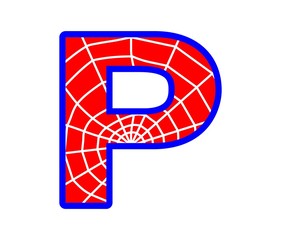 P letter - spider web alphabet © Tenica Florin
