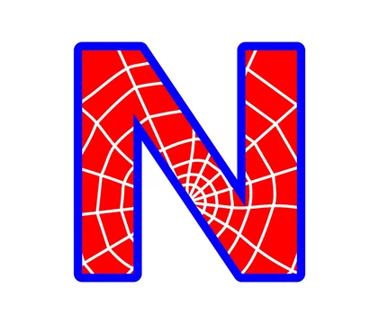 n letter spider web alphabet stock vector adobe stock