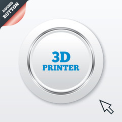 3D Print sign icon. 3d Printing symbol.
