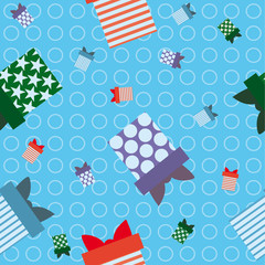 blue vector background gift wrapping