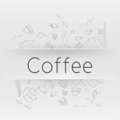 Coffee icons with White Background