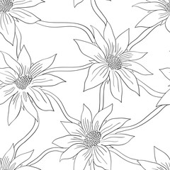 seamless pattern with flowers