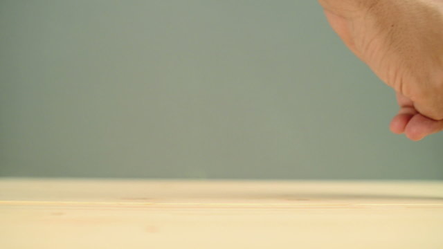 Finger walking. Male hand gesturing a finger walk. 1920x1080, fu