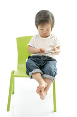 Little boy with smart phone